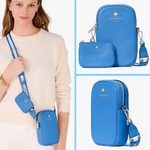 Kate Spade Phone Crossbody -Tide Pool Blue + Wallet